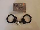 V-3021B Handschelle, Doppelverschluss u Kette, schwarz/Double Lock Chain, black