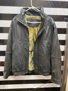 Men "Westbury" blk soft leather zip up coat. Size 46 UK; XXL US. Prev. Owned - Picture 1 of 2