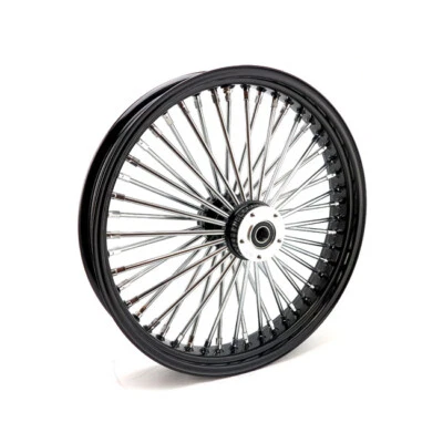 Big Spoke Felge vorne Doppelflansch Schwarz 3,5x23" für Harley-Davidson mit TÜV! - Bild 1 von 2