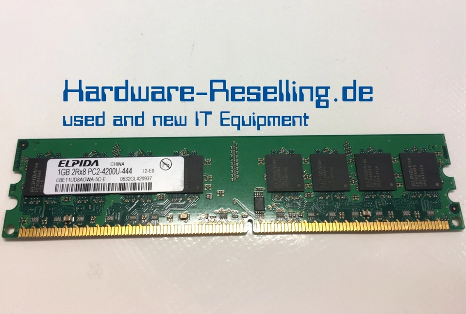 Elpida EBE11UD8AGWA-5C-E 1GB PC2-4200U DDR2 533MHz Memoria RAM - Immagine 1 di 1