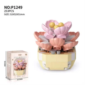 Pink Seashells Mini Flower Plant 253-Piece Building Brick Toy Set (1249) - Picture 1 of 1