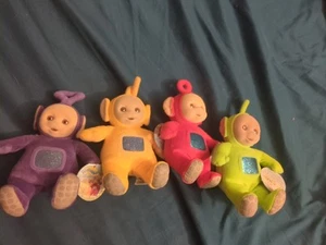 Vintage 1998 Eden Teletubbies Set Of 4 Plush Tinky Winky Dipsy Laa-Laa Po W/ Tag - Picture 1 of 13