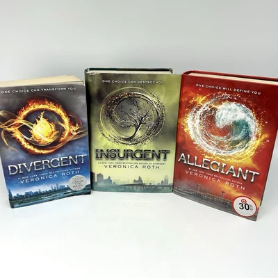 Divergent Series Books 1-3 by Veronica Roth 2 Hardcover & 1 Paperback Lot of 3 - Image 1 of 4