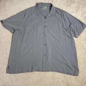 Tommy Bahama Mens 100% Silk Button Up Shirt 3XL Gray - Picture 1 of 9