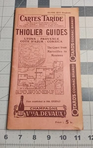 Cartes Taride Thiolier Guides 1925 Guide 16 Coast Marseilles to Mentone Travel - Picture 1 of 6