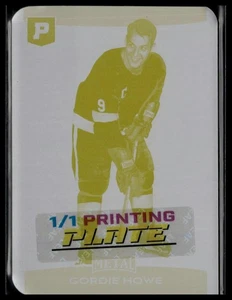 2025 Leaf Metal Pristine #198 Gordie Howe Druckplatte gelb 1/1 - Bild 1 von 2