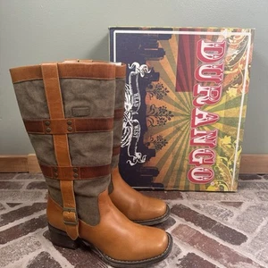 Durango World Traveler Damen Gummistiefel Größe 6M Canvas & Leder zum Überziehen - Bild 1 von 17