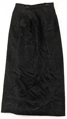 Vintage 60s Velvet Maxi Skirt Black Size 6 Michele New York UNION MADE USA - Image 1 of 4