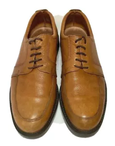 Eddie Bauer Herren Gr. 11 M Derby Oxford Schuhe hellbraun Kiesel Leder gefüttert Italien - Bild 1 von 12