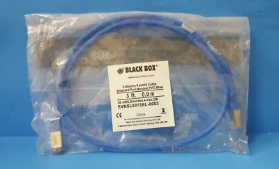 1PC- CAT6 6 PATCH CABLE , MOLDED, PVC-BLUE, EVNSL0272BL-0003, 3FT 0.9M, 26AWG - Image 1 of 4
