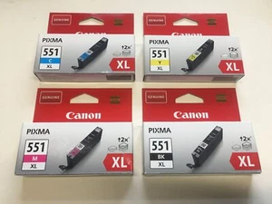 ANGEBOT 4er XL-Set original Canon Tinten CLI-551XL Pixma OVP Rechnung - Bild 1 von 1