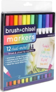12 x Leisure Arts Dual Tip Pinsel/Meißel Coloring Marker für Erwachsene H2O-basierte - Bild 1 von 5