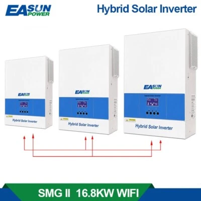 EASUN 18.6KW 3 Phase Solar Inverter Hybrid Off Grid 120A MPPT Charge 240V/415V - Image 1 of 4