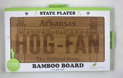 Placa de matrícula Arkansas HOG-FAN tabla de cortar de bambú decoración de pared el estado natural Foto 1 de 4