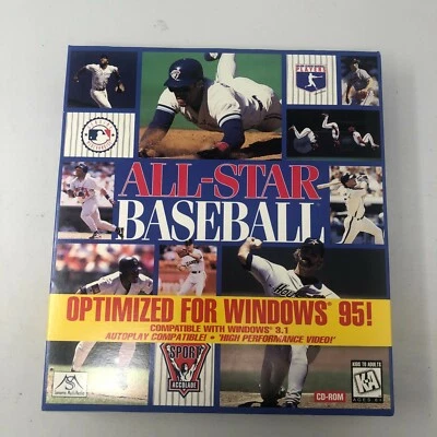 All-Star Baseball '95 CD-ROM Game MS DOS Edition Big Box NIB - Image 1 of 2