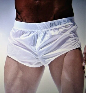 NUOVO CORTO SEXY C THRU "RUFSKIN "ZUKO" BIANCO, LG, SFODERATO, 100% NYLON, C THRU - Foto 1 di 12