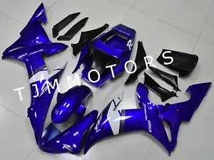 For YZF R1 2002 2003 Blue White ABS Injection Mold Bodywork Fairing Kit Plastic - Bild 1 von 9