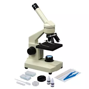 Microscopio LED compuesto monocular para niños OMAX 40X-1000X + kit de preparación de diapositivas - Imagen 1 de 8