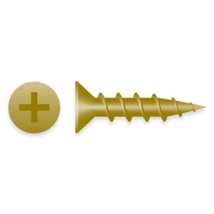 #6 x 1/2" PHIL FLAT ANTIQ. BRASS PARTICLE BOARD HINGE SCREWS 25,000ct | 608AB - Picture 1 of 1