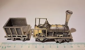SOPRAMMOBILE MODELLINO MINIATURA TRENO IN ARGENTO 106 GRAMMI - Foto 1 di 7