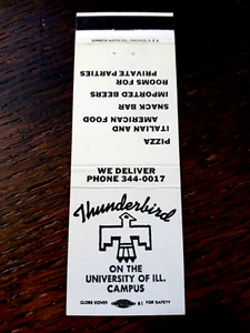 Vintage Matchbook: Thunderbird Restaurant, University of Illinois, Urbana, IL - Picture 1 of 3