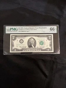 1976 $2 FEDERAL RESERVE * NOTE PHIADELPHIA NEFF/SIMON C00059752* PMG 66EPQ - Picture 1 of 6