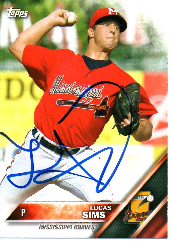 Lucas Sims Atlanta Braves 2016 Topps Pro Debut Signed Card - Image 1 of 1