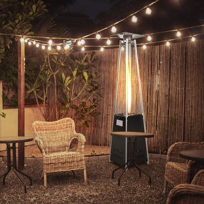 BOSON PRODUCT Patio Pyramid Heater Outdoor Garden Propane Gas Flame Heating 42,000 BTU Wheels