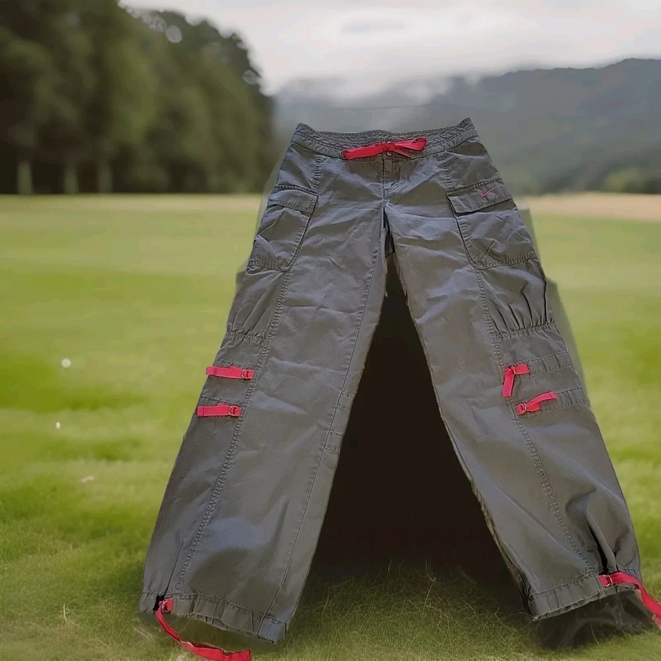 Pantalones de golf Nike cintura 32"x 30" para mujer marrón cargo capri altos para mujer con cinturón Foto 1 de 4