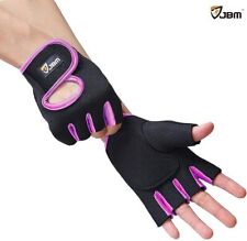 JBM Unisex Gloves Gym Hand Guard BMX Bicycle Gloves, Black/Pink, M