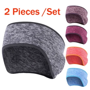 2 Piezas Calentadores de Orejas Vellón Diadema Invierno Envoltura Orejeras para Clima Frío - Imagen 1 de 28