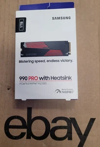 Samsung 990 PRO Heatsink PCIe 4.0 NVMe SSD 1TB, MZ-V9P1T0GW SAME DAY SHIPPING! - Afbeelding 1 van 2