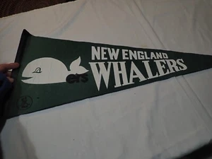 "Balleneros de colección banderín de Nueva Inglaterra con fieltro de ballena verde blanco 29" - Imagen 1 de 6