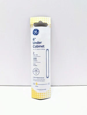 GE F4 T5 Warm White 6" Under Cabinet fluorescent light bulb 4 Watts - Image 1 of 2