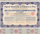 FRANCO POLONAISE DE CHEMINS DE FER - OBLIGATION 1000 FRANCS 1931 - SILÉSIE BALTI