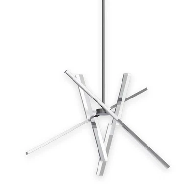 Artcraft Lighting AC7708 Stix 32"W Pendant - Chrome - Image 1 of 3
