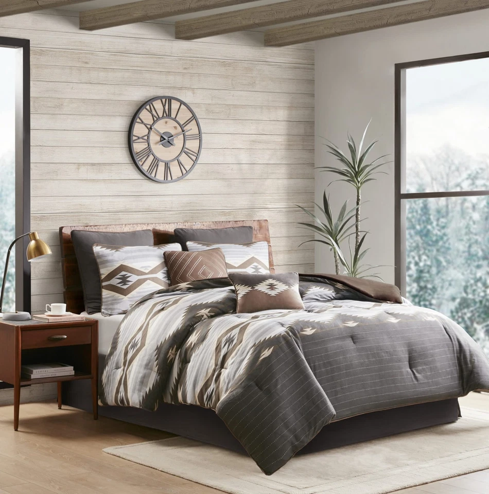 Woolrich Bitter Creek Oversized Comforter Set Grey/brown King