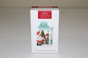 Hallmark Ornament Club Exclusivo Miembro 2024 Navidad Ventana Serie #22 NUEVO - Imagen 1 de 6