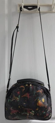 VINTAGE PIERO GUIDI MAGIC CIRCUS BLACK COATED CANVAS SHOULDER  / HANDBAG - GUC! - Image 1 of 4