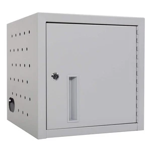 14 in. x 14 in. 8 Capacity Tablet Wall Charging Box in Gray - Picture 1 of 5