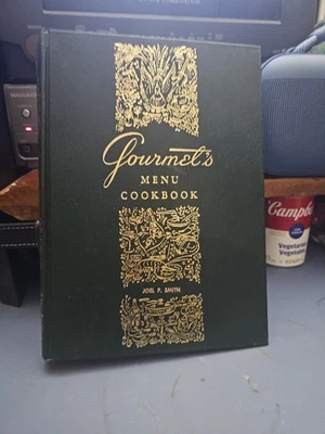 Gourmets Menu Cookbook Hardcover Rare Embossed Joel Smith Free Shipping - Image 1 of 4