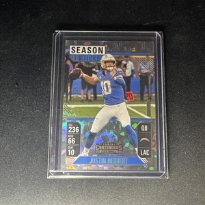 Boleto de temporada 2024 Panini Contenders Justin Herbert hielo agrietado/25 #55 CARGADORES - Imagen 1 de 2