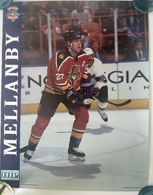 "Póster Mellanby vintage de hockey original de los Florida Panthers de la NHL 22x17""" Foto 1 de 4
