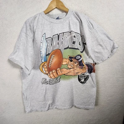Camiseta De Colección Años 90 Salem LA Raiders Plateada y Negra Hombres XL Los Angeles Oakland Vegas Foto 1 de 4