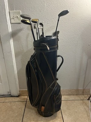 Bolsa de golfe vintage Hot-Z couro/pano/vinil preta Pro Group Inc - Imagem 1 de 4