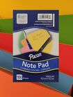 Note Pads Unruled 5 Vibrant Colors 4X6 Inches, 100 Tear-out Sheets/Pad
