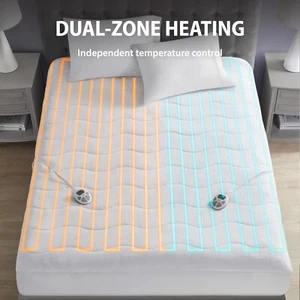 Serta Plush Heated Mattress Pad Electric Bed Warmer Twin XL Queen Full King Cal - Picture 1 of 43