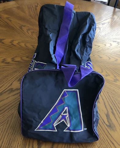 Arizona Diamondbacks 90s VINATGE RETRO Black/Purple/Teal Duffel Bag BRAND NEW Cover