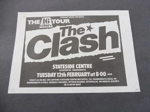 The Clash - Original 1980 Concert Flyer for STATESIDE CENTRE BOURNEMOUTH - Picture 1 of 2