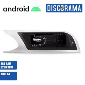 AUTORADIO ANDROID AUDI A4 2009-2016 STEREO AUTO TOUCH GPS WIFI MULTIMEDIA SYS - Foto 1 di 5